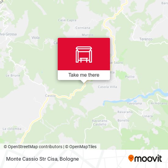 Monte Cassio Str Cisa map