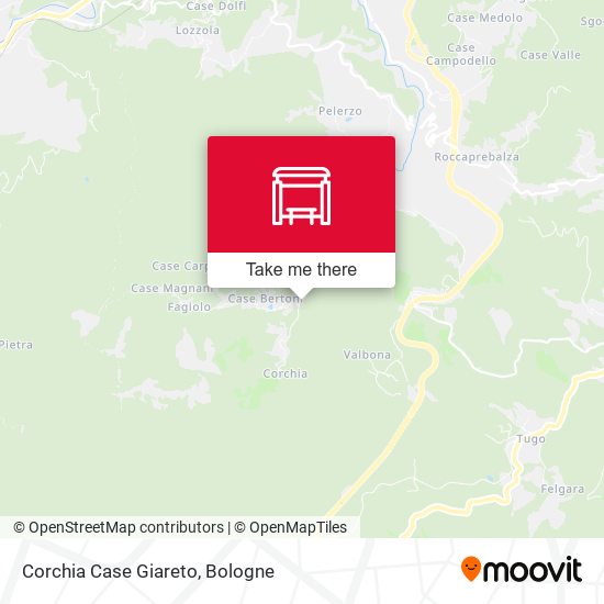 Corchia Case Giareto map