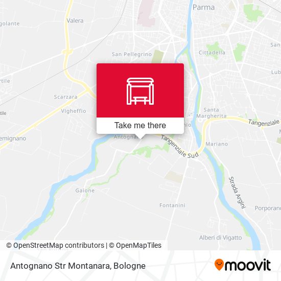 Antognano Str Montanara map