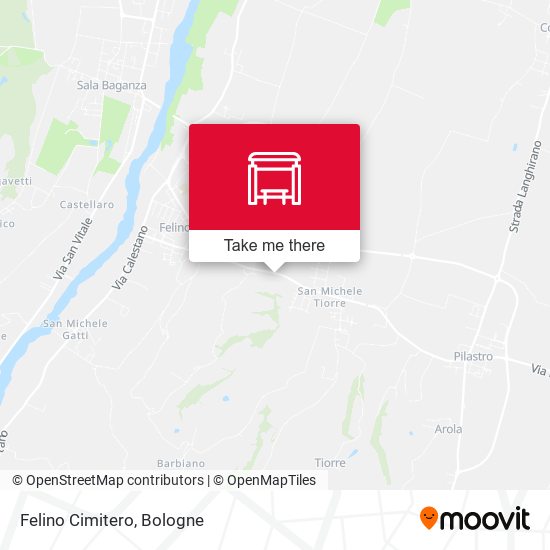 Felino Cimitero map