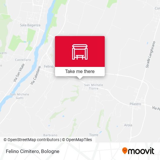 Felino Cimitero map