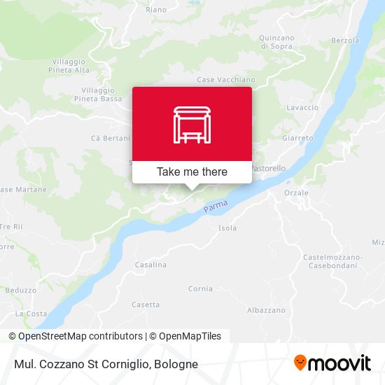 Mul. Cozzano St Corniglio map