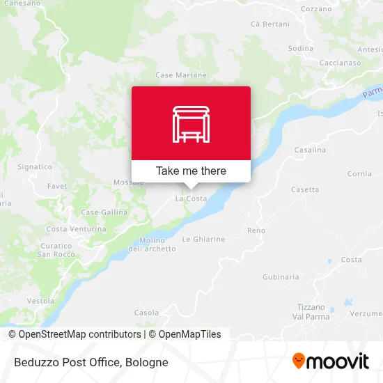 Beduzzo Post Office map
