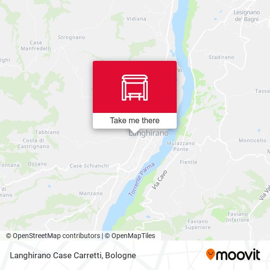 Langhirano Case Carretti map