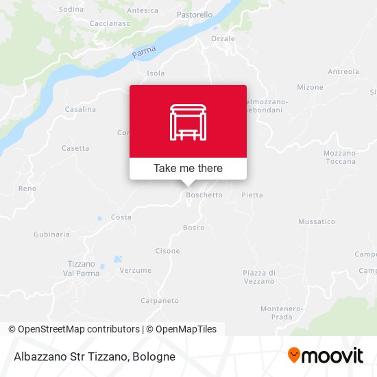 Albazzano Str Tizzano map