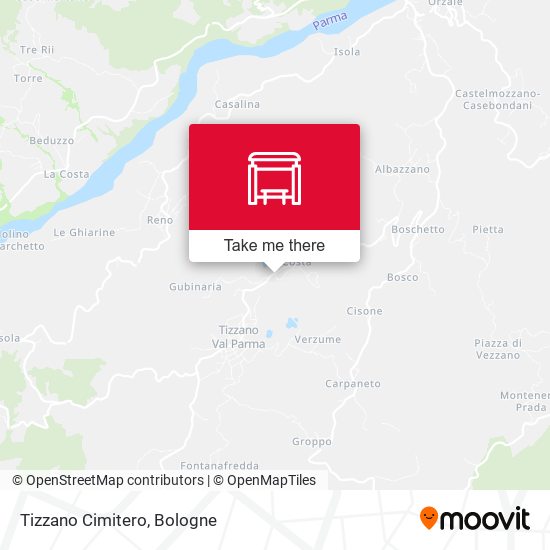Tizzano Cimitero map