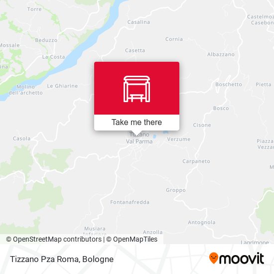 Tizzano Pza Roma map