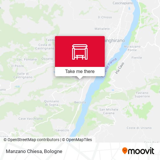 Manzano Chiesa map