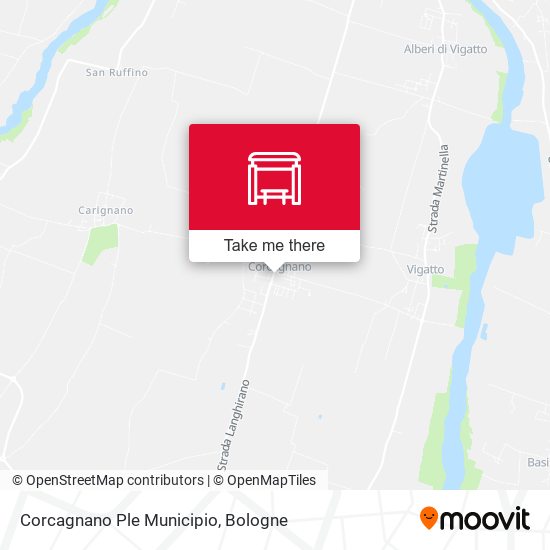 Corcagnano Ple Municipio map
