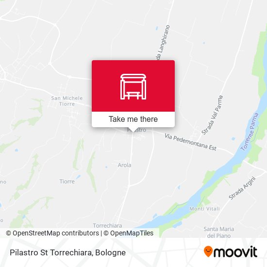 Pilastro St Torrechiara map