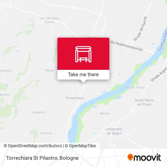 Torrechiara St Pilastro map