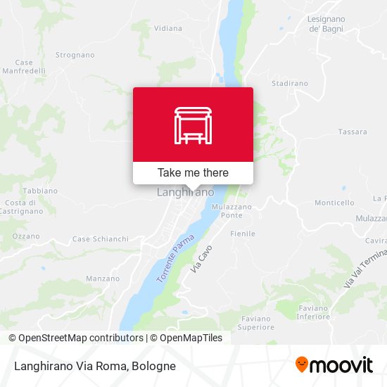 Langhirano Via Roma map