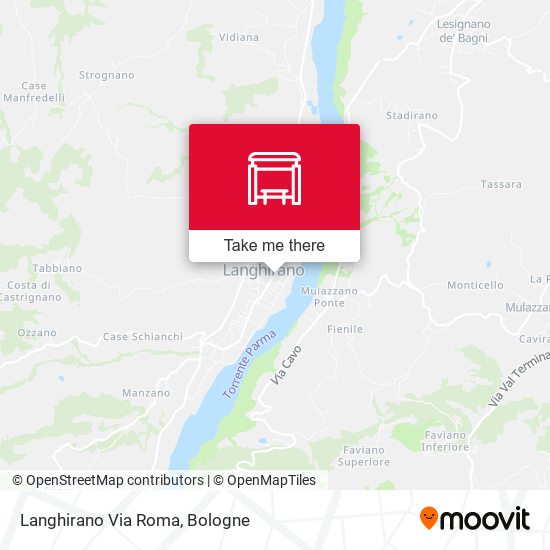 Langhirano Via Roma map