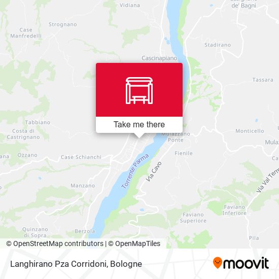 Langhirano Pza Corridoni map