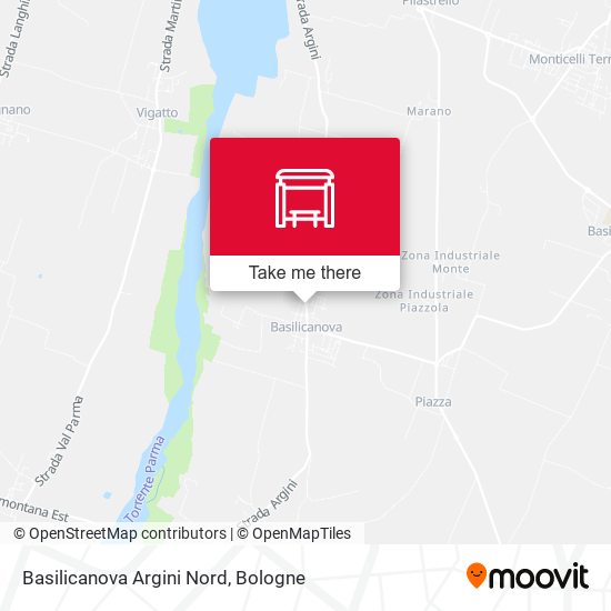 Basilicanova Argini Nord map
