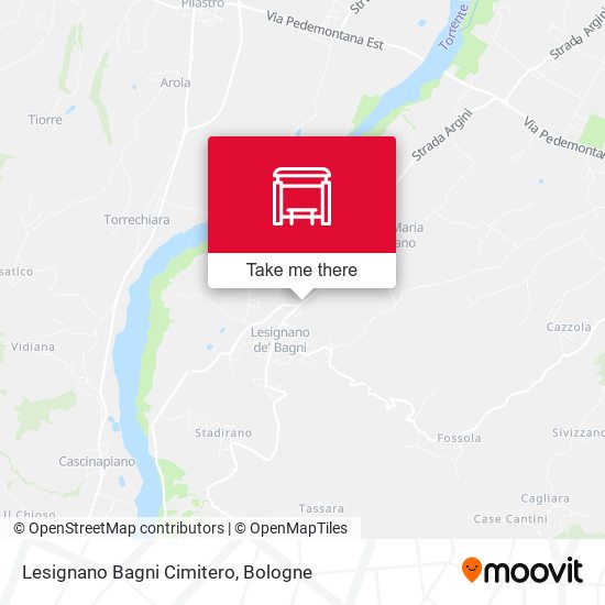 Lesignano Bagni Cimitero map