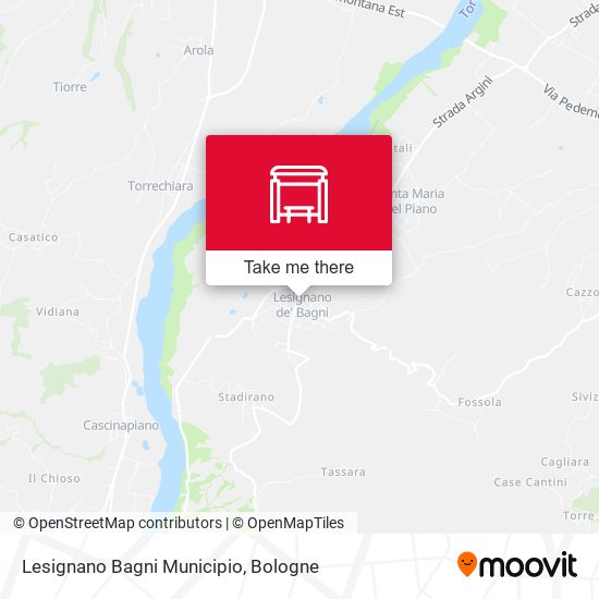 Lesignano Bagni Municipio map