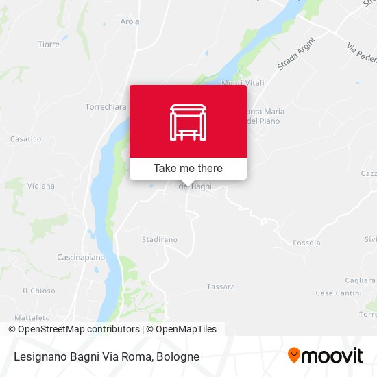 Lesignano Bagni Via Roma map