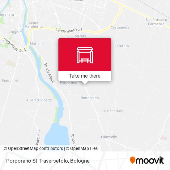 Porporano St Traversetolo map
