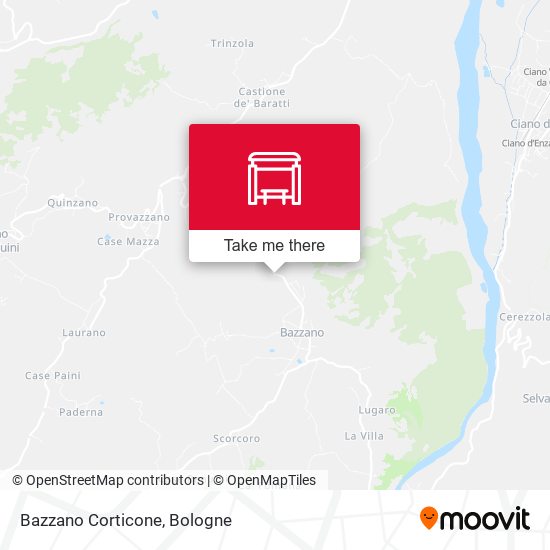 Bazzano Corticone map