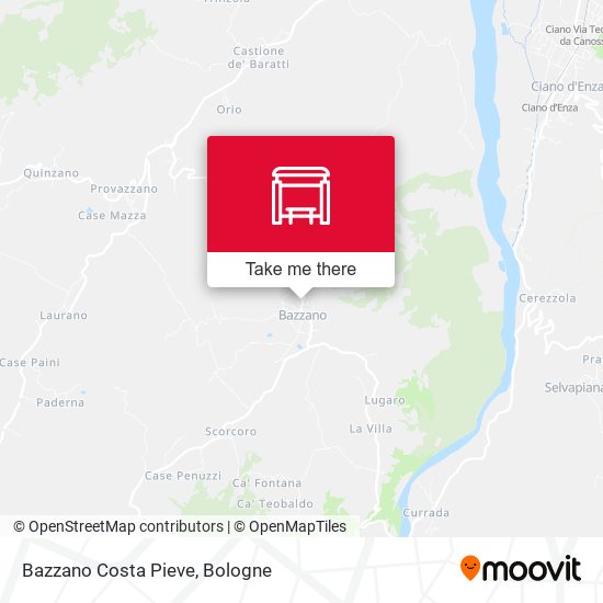 Bazzano Costa Pieve map