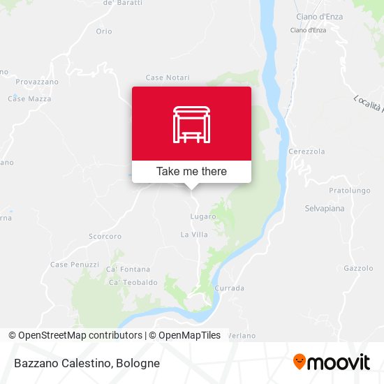 Bazzano Calestino map