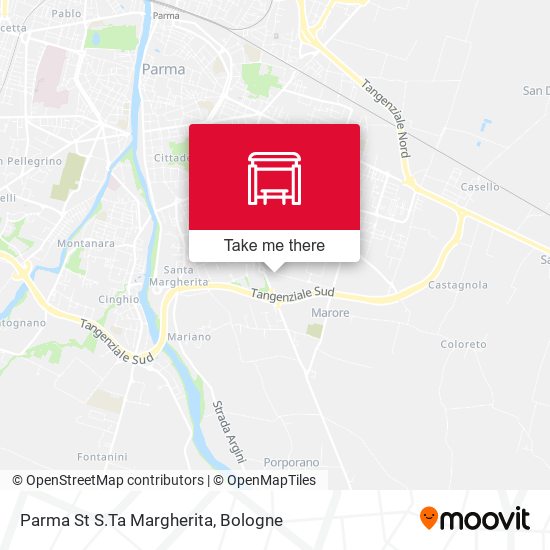 Parma St S.Ta Margherita map
