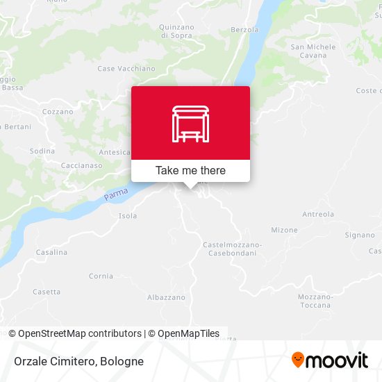 Orzale Cimitero map