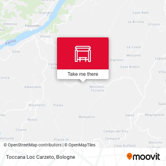 Toccana Loc Carzeto map