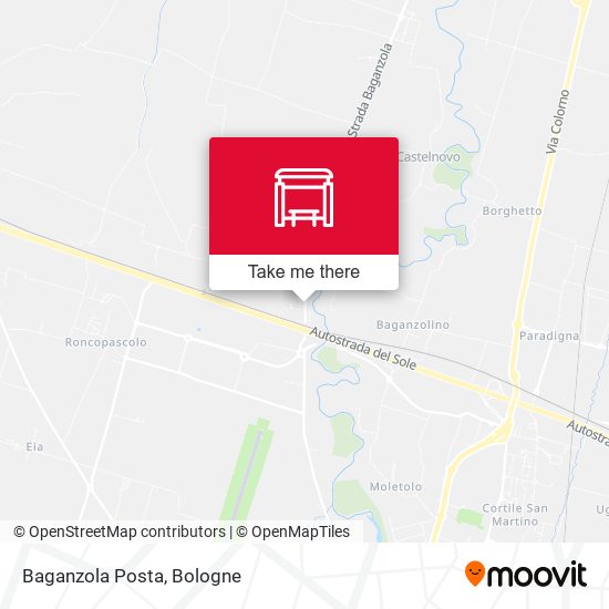 Baganzola Posta map