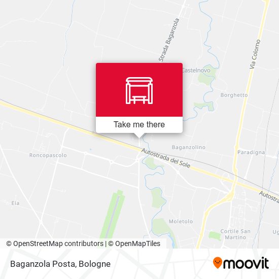 Baganzola Posta map