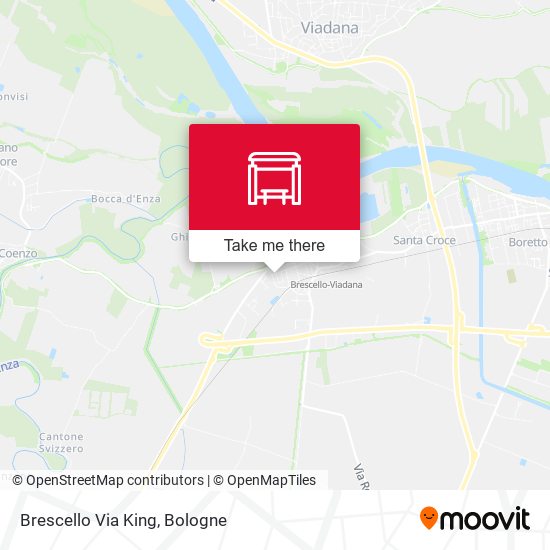 Brescello Via King map