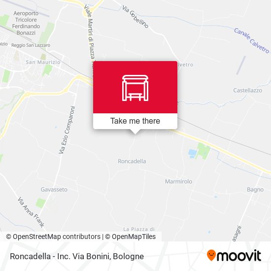 Roncadella - Inc. Via Bonini map