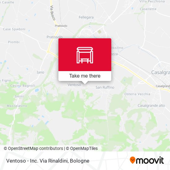 Ventoso - Inc. Via Rinaldini map