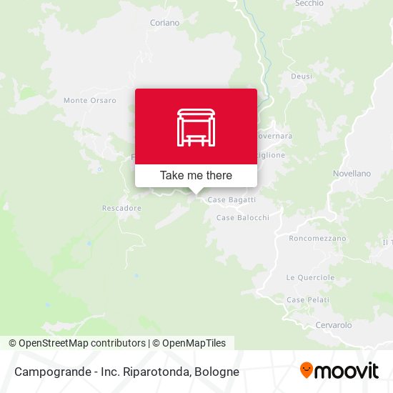 Campogrande - Inc. Riparotonda map