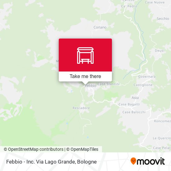 Febbio - Inc. Via Lago Grande map