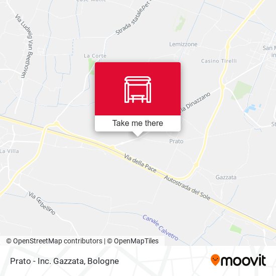 Prato - Inc. Gazzata map