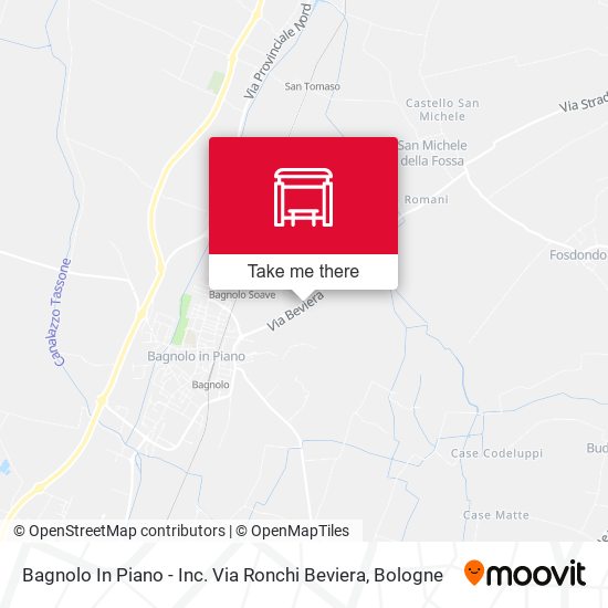 Bagnolo In Piano - Inc. Via Ronchi Beviera map