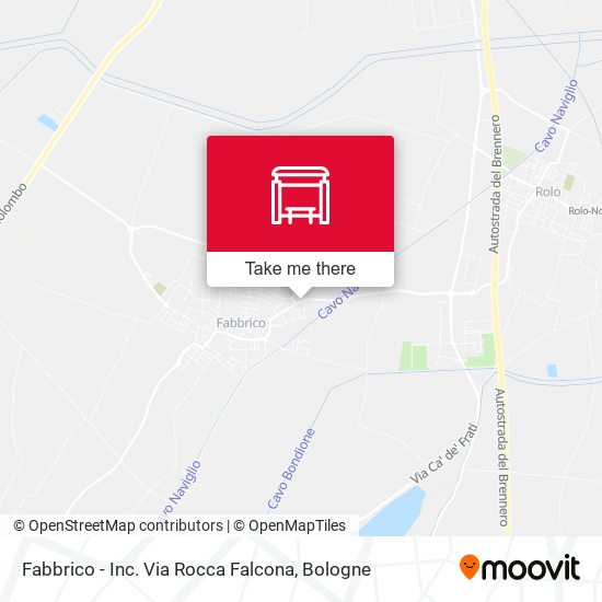 Fabbrico - Inc. Via Rocca Falcona map