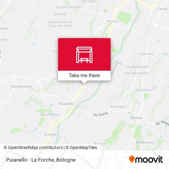 Puianello - Le Forche map
