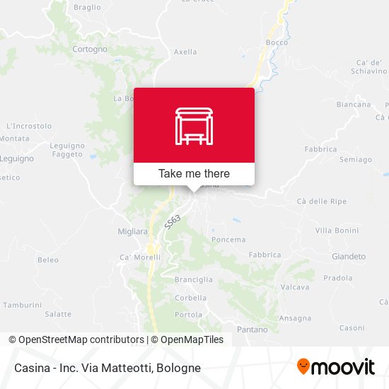 Casina - Inc. Via Matteotti map