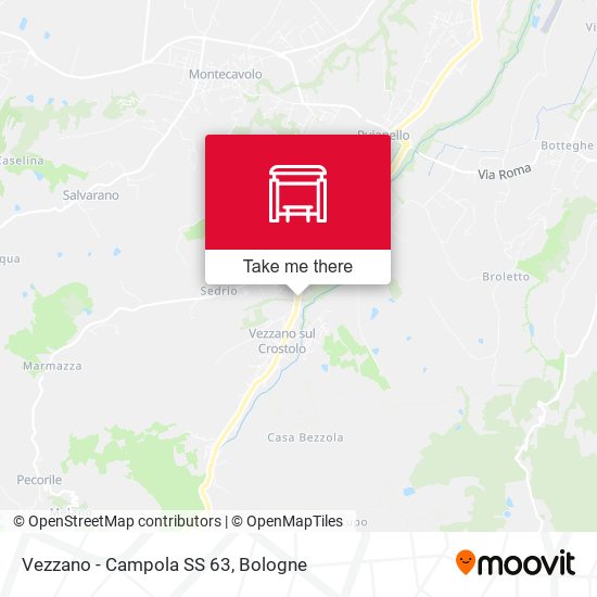 Vezzano - Campola SS 63 map