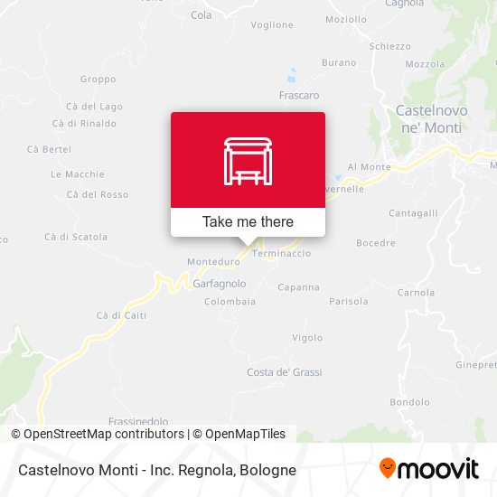 Castelnovo Monti - Inc. Regnola map