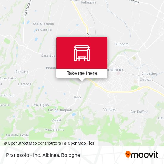 Pratissolo - Inc. Albinea map