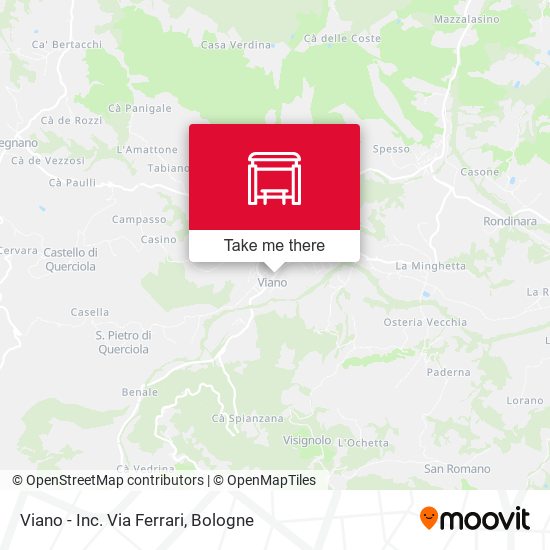 Viano - Inc. Via Ferrari map