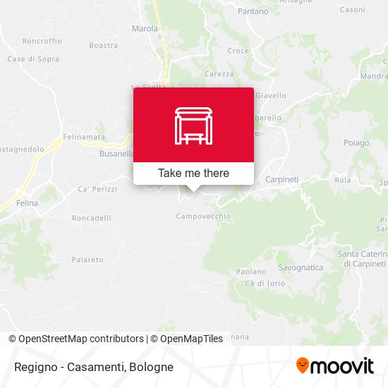 Regigno - Casamenti map