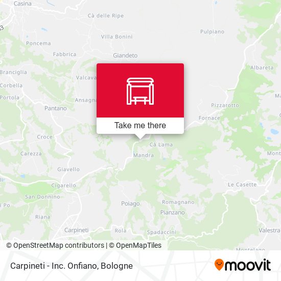 Carpineti - Inc. Onfiano map