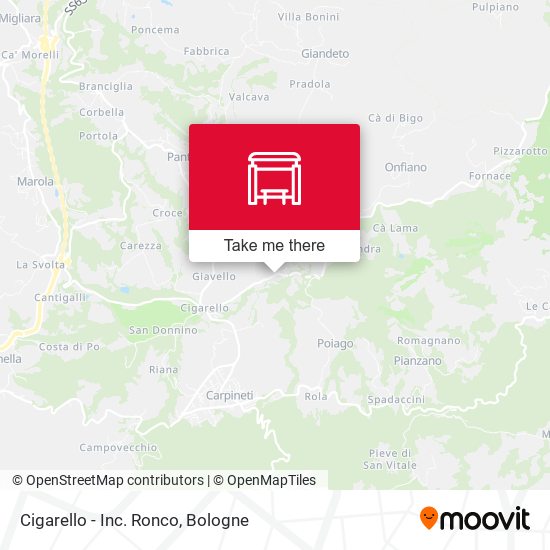 Cigarello - Inc. Ronco map