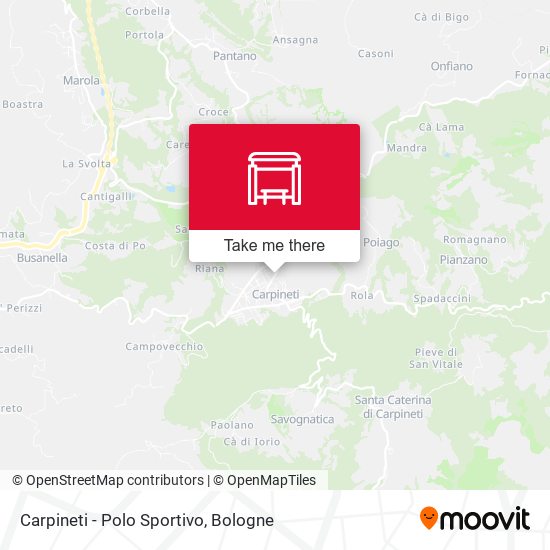 Carpineti - Polo Sportivo map