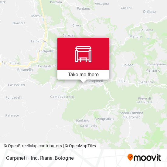Carpineti - Inc. Riana map